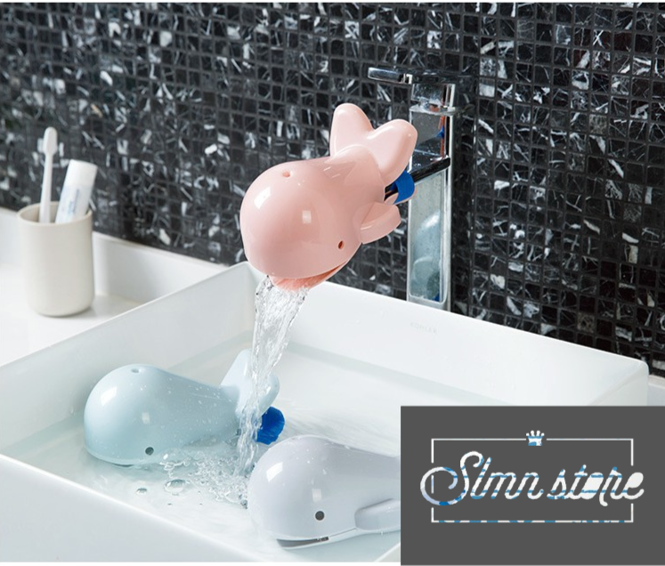 Vòi nước trang trí gắn lavabo nối dài vòi giúp bé rửa tay dễ dàng. Slmn_VNC