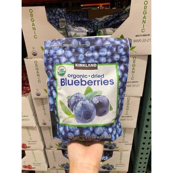 🍒VIỆT QUẤT SẤY KHÔ Kirkland Blueberries - Siêu ngon - ăn là nghiền