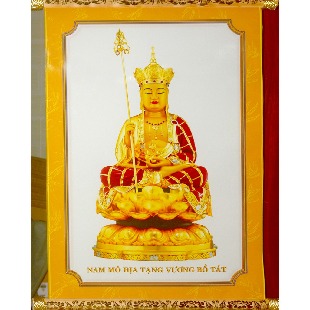 Tranh Phật-Bồ Tát treo tường nẹp gỗ khổ 46x62cm-Nhiều mẫu