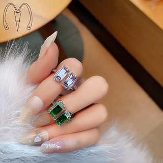 Nhẫn hở mạ vàng đính đá pha lê thời trang