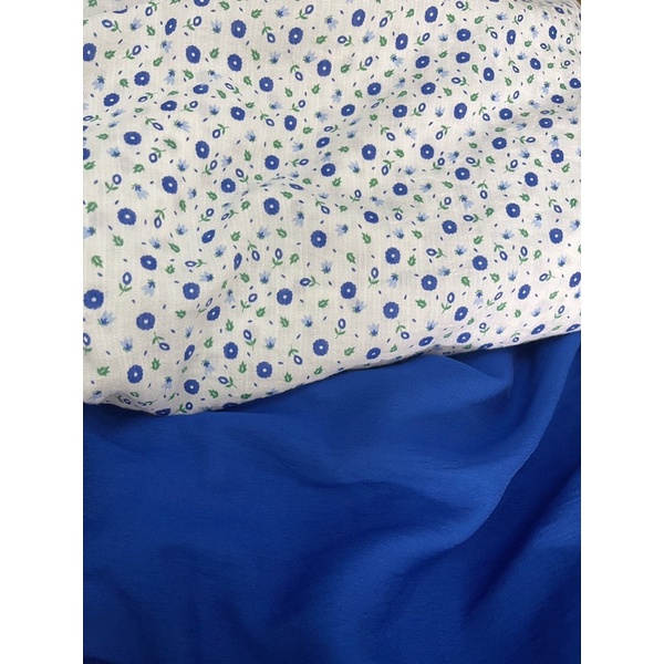 vải boi kẻ chìm siêu mềm hoa xu tròn mềm mát may váy,áo,bộ mặc nhà