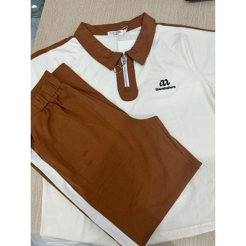 Bộ Cotton Trung Niên Nữ Lịch Sự Trẻ Trung, Bộ Thể Thao Nữ Thời Trang Mùa Hè  B12