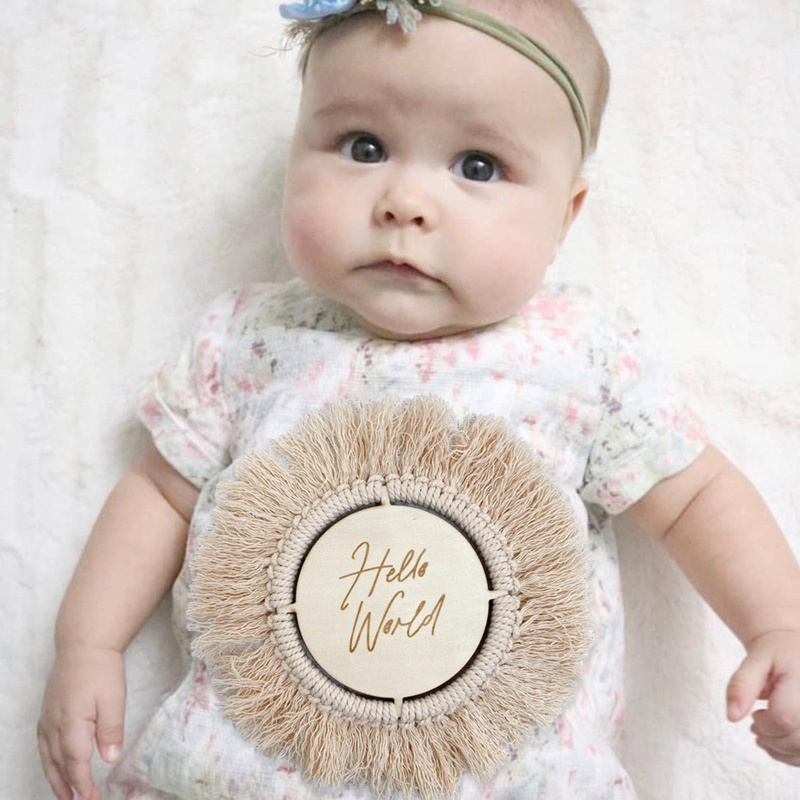 Thẻ Ghi Chú Hình Tròn Đánh Dấu Cột Mốc Phát Triển Theo Tháng Làm Quà Tặng Sinh Nhật Cho Bé