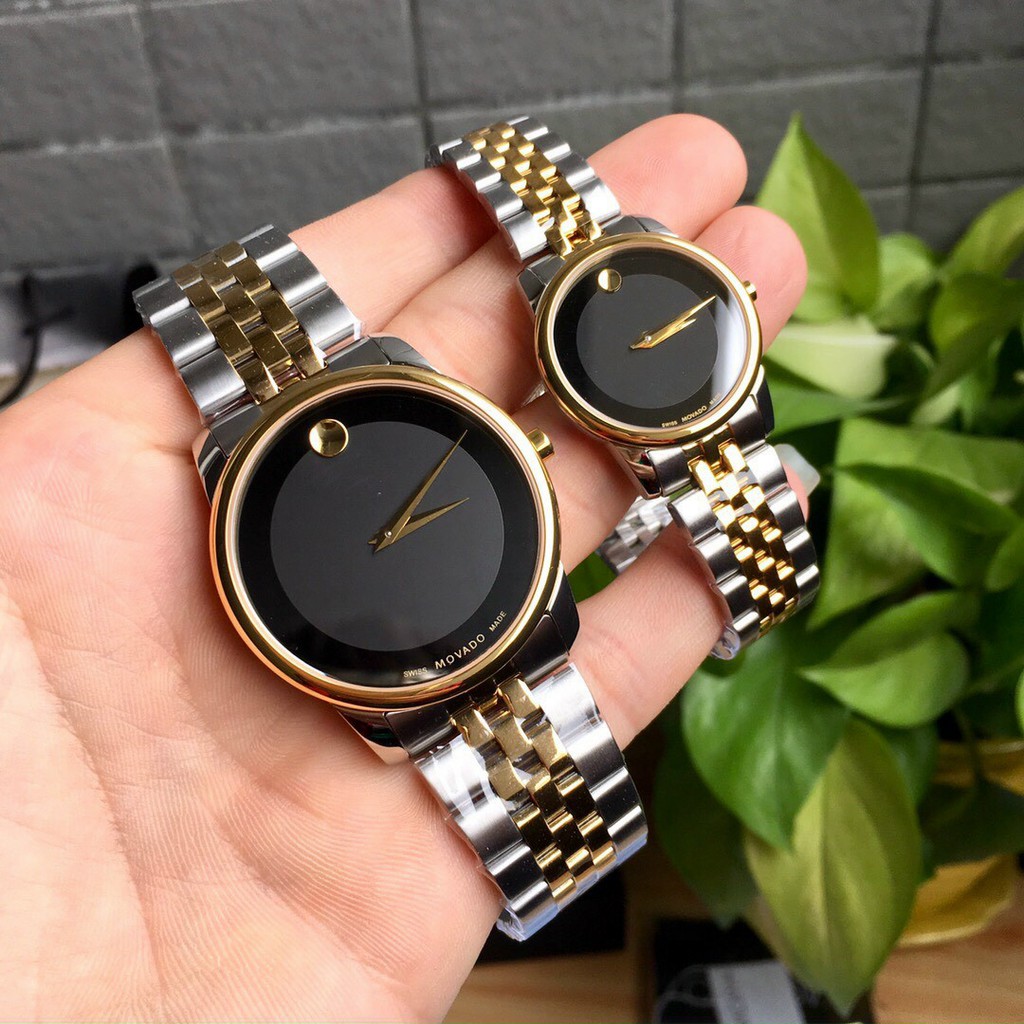 Đồng hồ nam Movado dây kim loại không gỉ cao cấp, phong cách lịch lãm cuốn hút