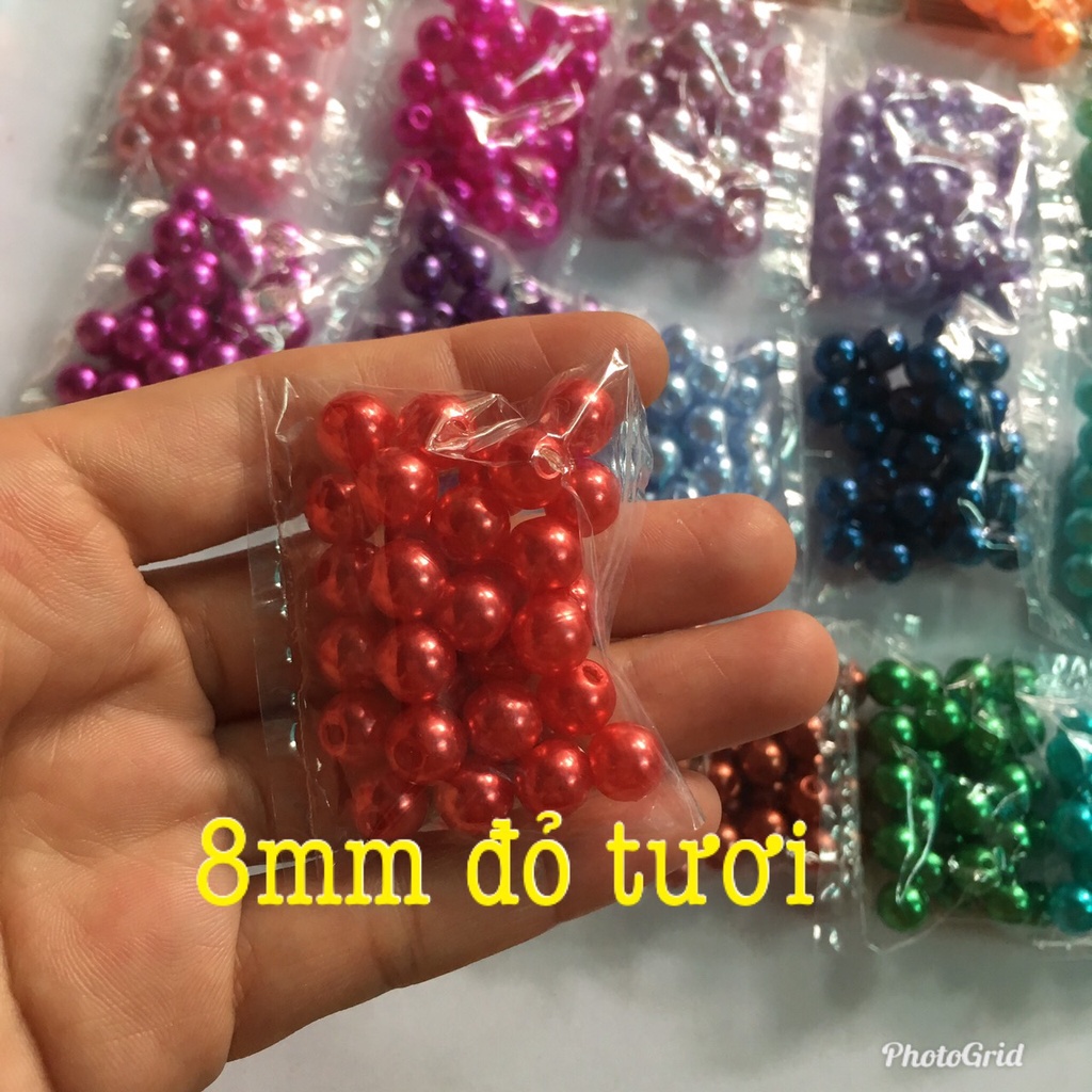Hạt cườm nhựa nhiều màu giả trai LOẠI TỐT