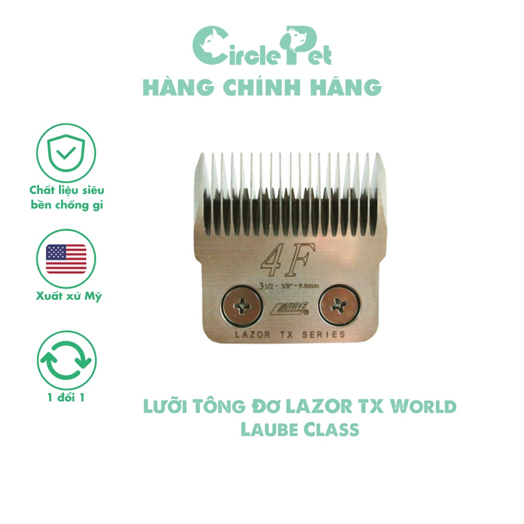 Lưỡi Tông Đơ LAZOR TX World Laube Class Tỉa Lông Thú Cưng Nhiều Kích Thước Tỉa Lông Gọn Gàng Nhanh Chóng - Circle Pet