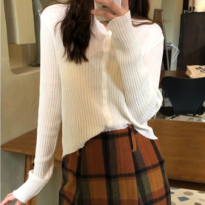 SUXI Áo Khoác Cardigan Dệt Kim Dáng Rộng Chống Nắng Thời Trang Mùa Xuân Mới Cho Nữ