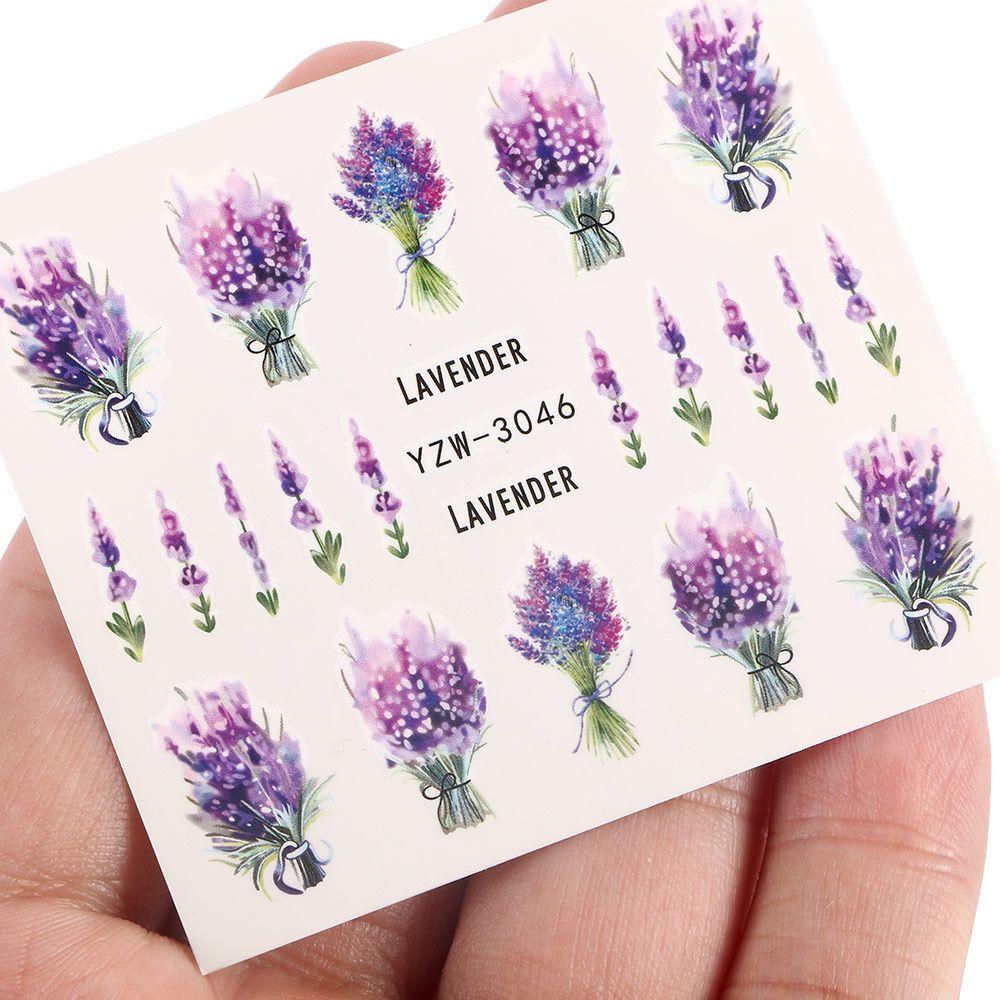 Miếng Dán Móng Hình Hoa Oải Hương 3D Siêu Mỏng