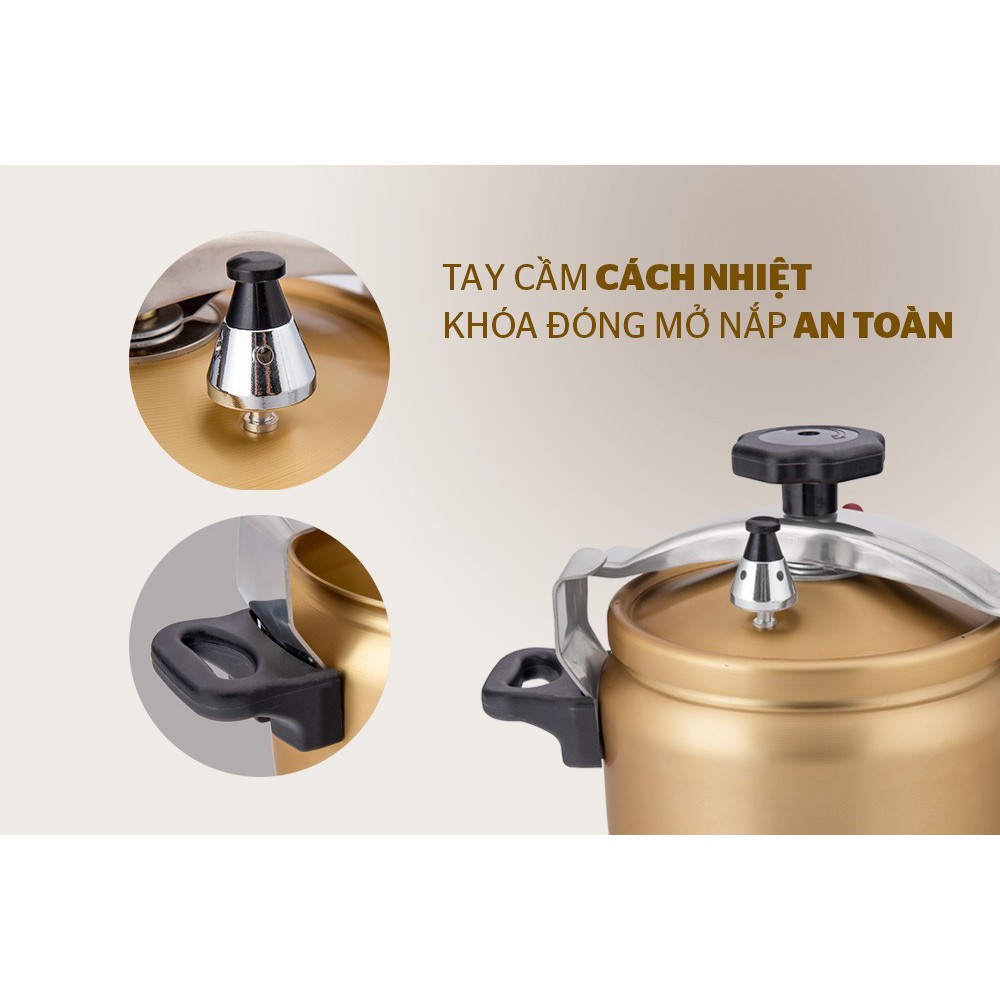 [Mã ELHADEV giảm 4% đơn 300K] Nồi Áp Suất SUNHOUSE Cao Cấp 3 Dung Tích- Hàng Chính Hãng, An Toàn Bền Đẹp