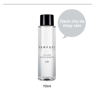 Tẩy Trang Mắt Môi Missha Perfect Lip & Eye Make up Remover Mild 155ml