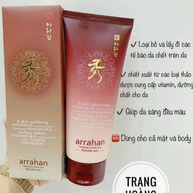 Tẩy da chết - Tẩy tế bào da chết chiết xuất từ quả La Hán ARRAHAN Hàn Quốc 180ml