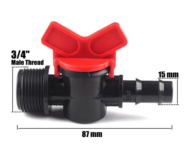 VAN KHÓA NỐI REN NGOÀI 21 RA ỐNG PE 16MM-20MM