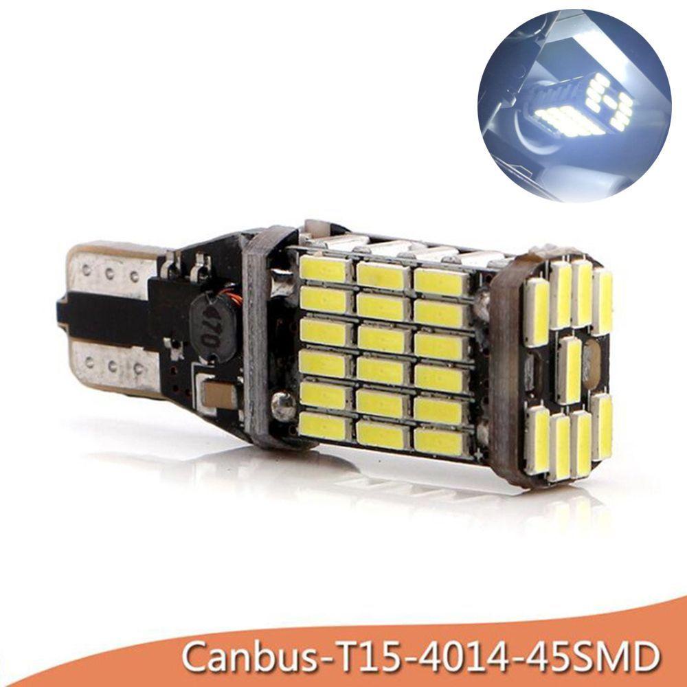 Bóng Đèn Siêu Sáng DC 12V T15 W16W 45 SMD 4014 Công Suất Cao Cho Xe Hơi