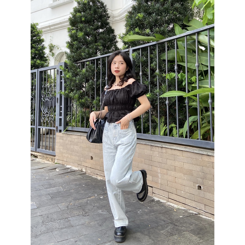 Quần jeans hai túi đắp trước POCKET JEANS