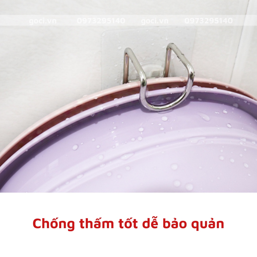 Móc treo cài chậu dán tường gác thau rửa đồ dùng tiện ích nhà tắm tiết kiệm không gian bếp nhà bạn