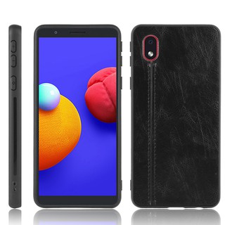Ốp Điện Thoại TPU Dẻo Phối Da PU Thời Trang Sang Trọng Cho Samsung A01 Core Samsung Galaxy A01 Core A01Core