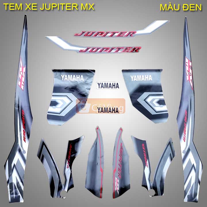 Tem xe máy Yamaha Jupiter MX LOẠI TỐT, TEM XỊN - MÀU ĐEN