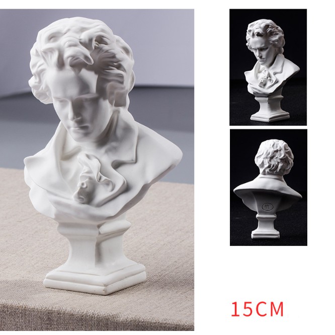 KHO-HN * Mô hình tượng bán thân thạch cao của Beethoven dùng trang trí, tập vẽ kí họa, DIY
