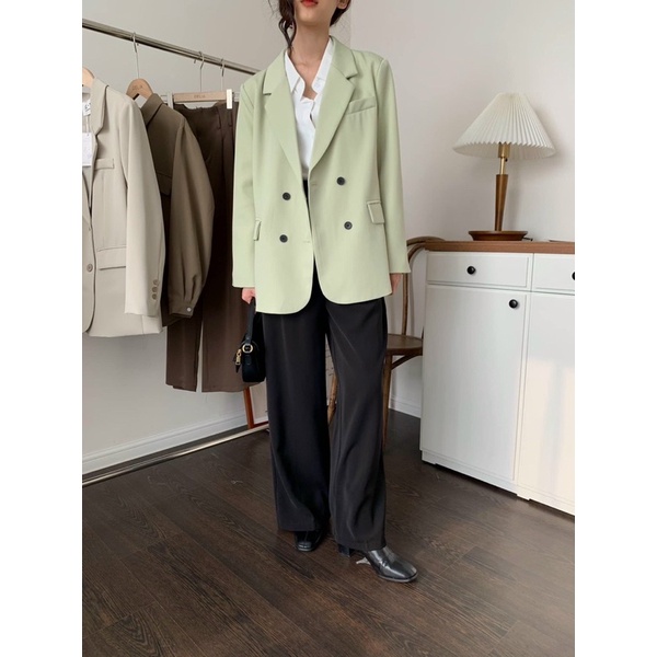 Áo Blazer fom rộng Boilling 4 cúc hàng QCCC