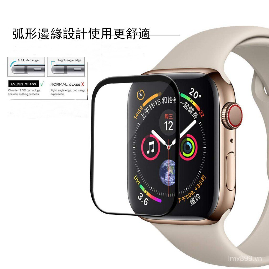 Phù Hợp Kính Cường Lực 3d Bảo Vệ Màn Hình Cho Apple Watch Se 6 5 4 3 2 40 / 44 / 38 / 42mm