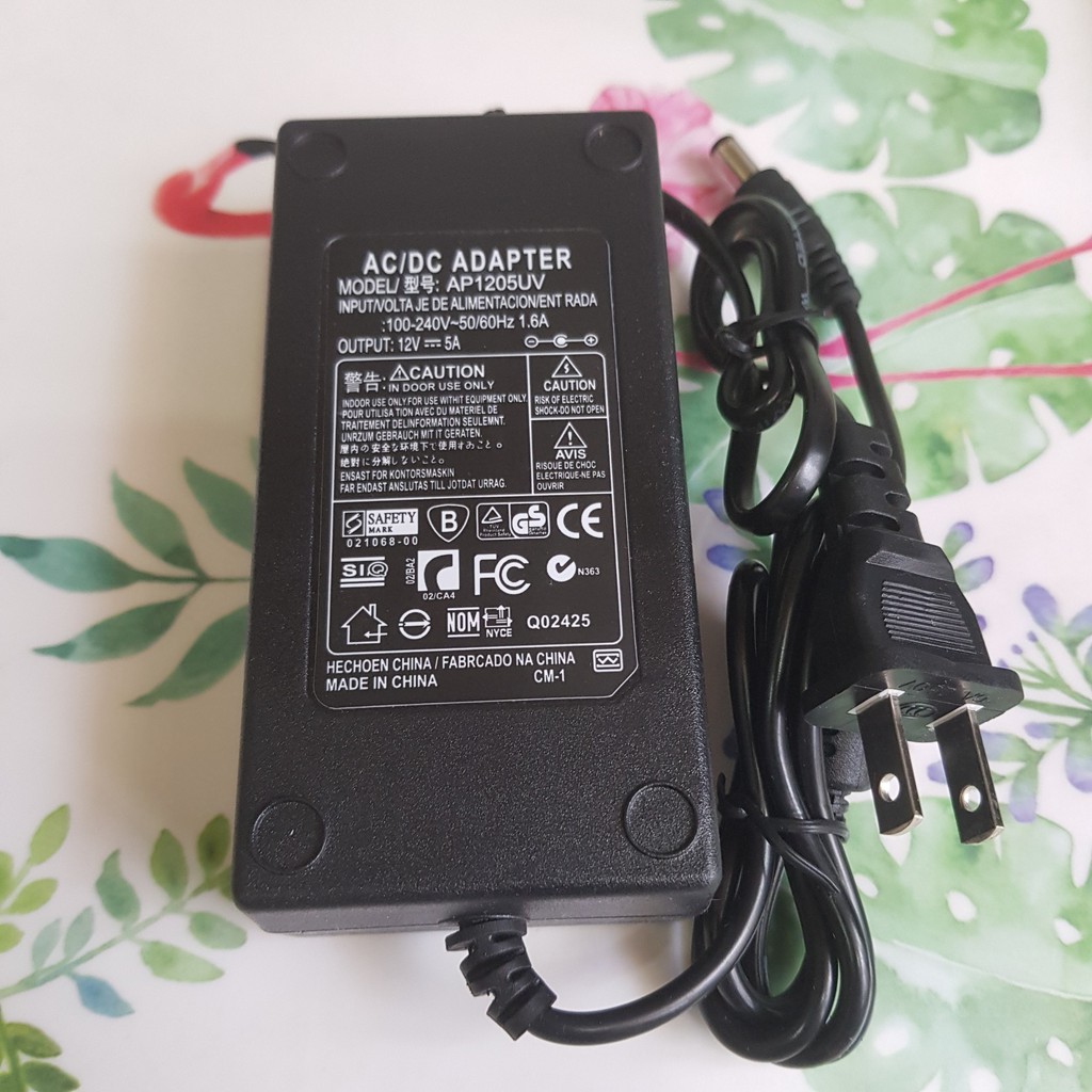 Nguồn DC12V 5A, Nguồn Adapter 12V5A, nguồn dc 12v, Nguồn 1 chiều 12v