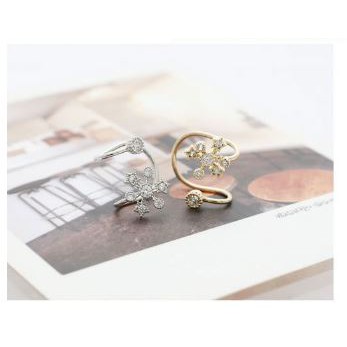 Hoa tai kẹp vành một bên - Kiểu hoa đá