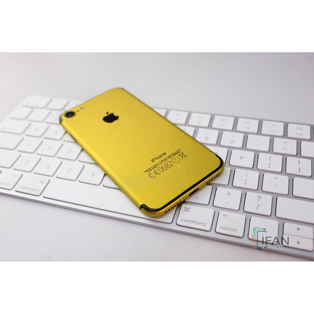  Miếng Dán điện thoại Skin Iphone - Vàng Xước IMEI 