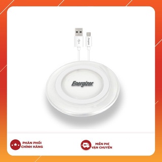 Đế Sạc Không Dây Energizer 5W Kèm Cáp Microusb WLACWH4 - Màu trắng - Không hộp