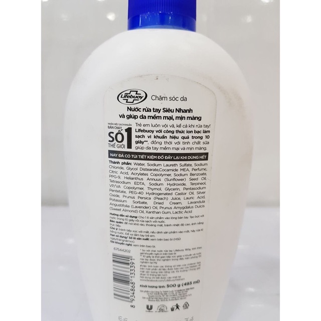 Nước Rửa Tay Lifebuoy - Bảo Vệ Khỏi Vi Khuẩn - Chăm Sóc Da 180g