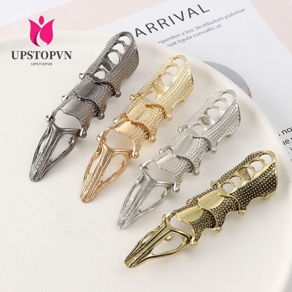 UPSTOP 1 Pcs New Alloy Punk Rings Metal Rock Scroll Finger Claw Ring Halloween Joint Armor/Multicolor