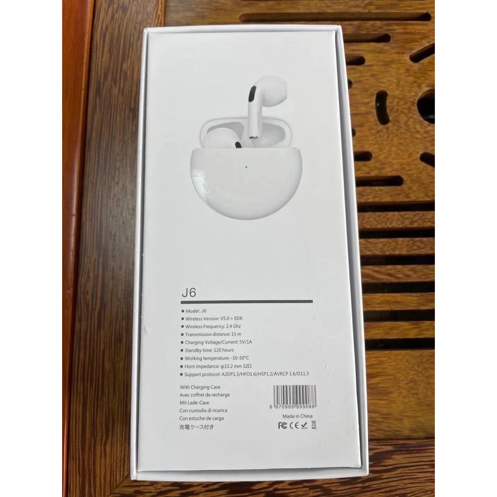 Tai Nghe Không Dây Bluetooth 5.0 TWS J6 Kèm Hộp Sạc