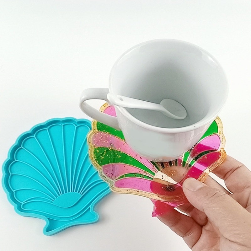 Khuôn Silicon Làm Đế Lót Ly Hình Vỏ Sò