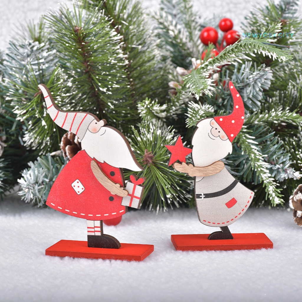 Khuôn Gỗ Hình Ông Già Noel Trưng Bày Trang Trí Giáng Sinh
