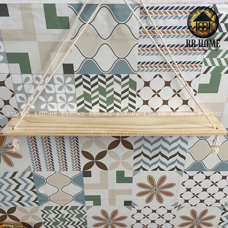 Ván kệ treo tường gỗ thông decor 50cm-BBHome