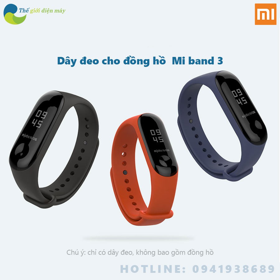 Dây đeo cao su thời trang cho đồng hồ thông minh xiaomi mi band 3 mi band 4