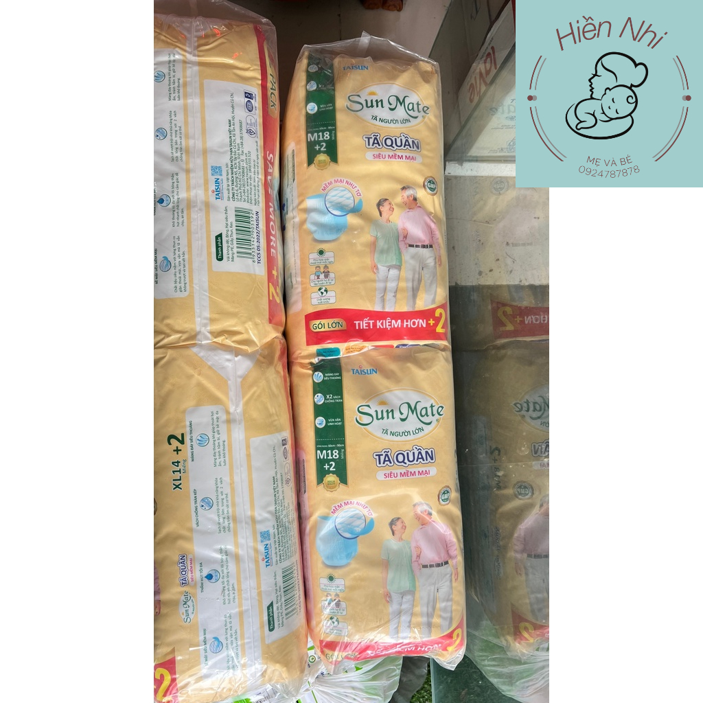 Tã/bỉm quần người lớn/người già Sunmate M9, L8, M8, M18, L16, XL14
