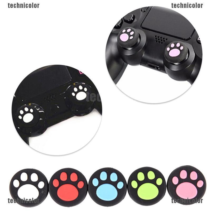 Bộ 2 Nút Bọc Cần Điều Khiển Chơi Game PS3 PS4 Xbox One Hình Dấu Chân Mèo Bằng Silicone