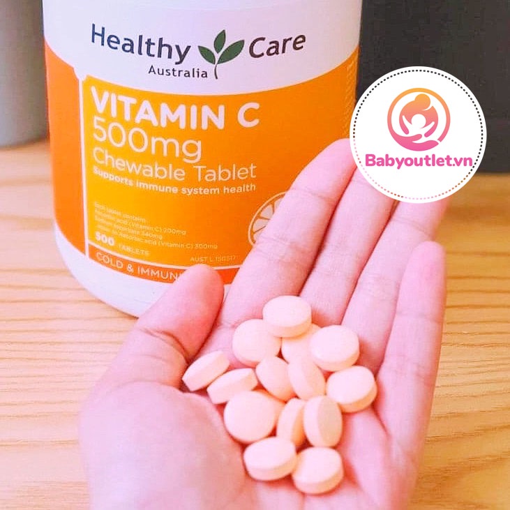 Viên nhai Vitamin C 500mg (Healthy care) - Hàng Úc