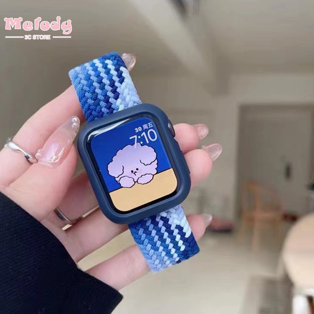 Bộ Dây Nylon Thay Thế Cho Đồng Hồ Thông Minh Apple Watch Series 7/6/SE/5/4/3/2/1 iwatch 45/44/42/41/40/38mm