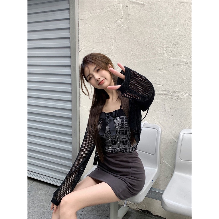Áo Khoác Cardigan Chống Nắng Phong Cách Retro Thời Trang