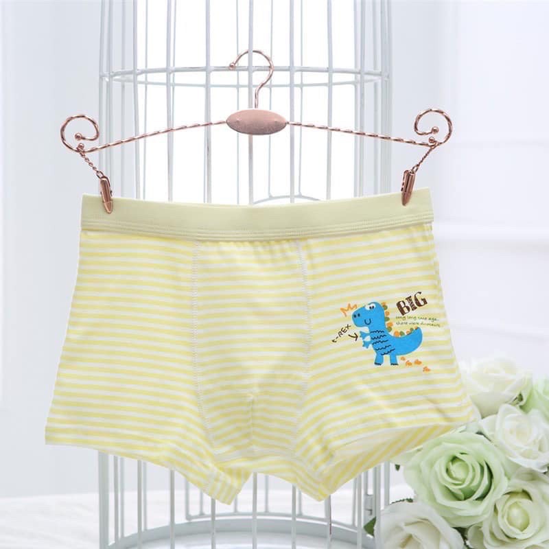 Set 3 Quần Lót Trẻ Em Dạng Boxer Mẫu Khủng Long Xanh Dươnng