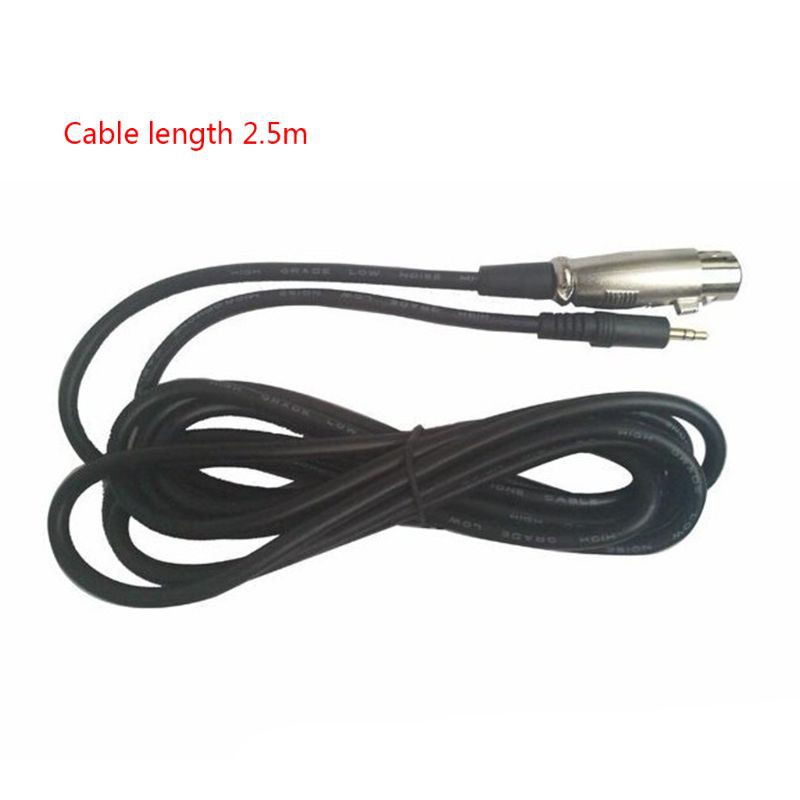 KOK 2.5m XLR Female to 3.5mm Jack Cable Professional AUX Connection Cable for Microphones Speakers Sound Consoles Amplifier