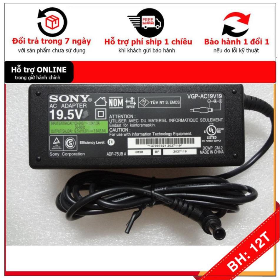 BH12TH . Sạc Laptop Sony Vio 19.5 V- 3.9A Sạc zin