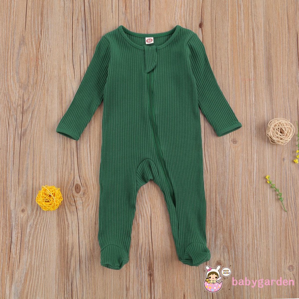 Jumpsuit Tay Dài Hoạ Tiết Kẻ Sọc Cho Bé 0-6 Tháng Tuổi
