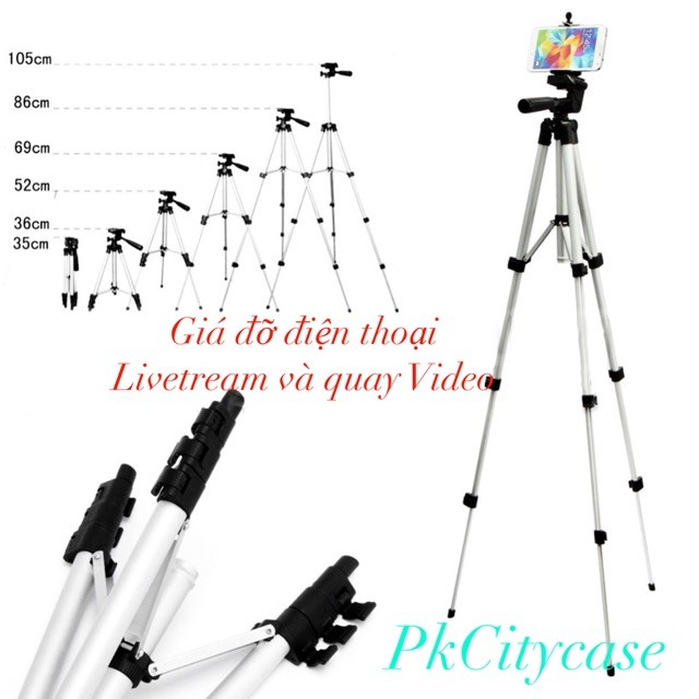 Giá Đỡ Điện Thoại Tripod 3100 Quay Video Và Livetream - Khung Nhôm | BigBuy360 - bigbuy360.vn