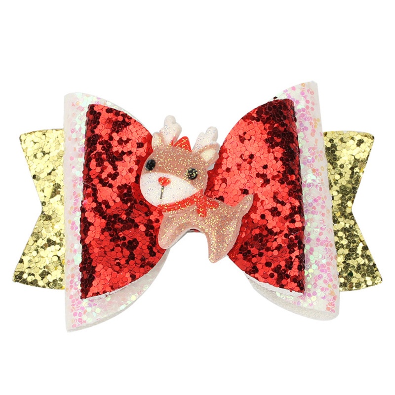 Kẹp Tóc Hình Nón Giáng Sinh Đính Kim Sa Lấp Lánh