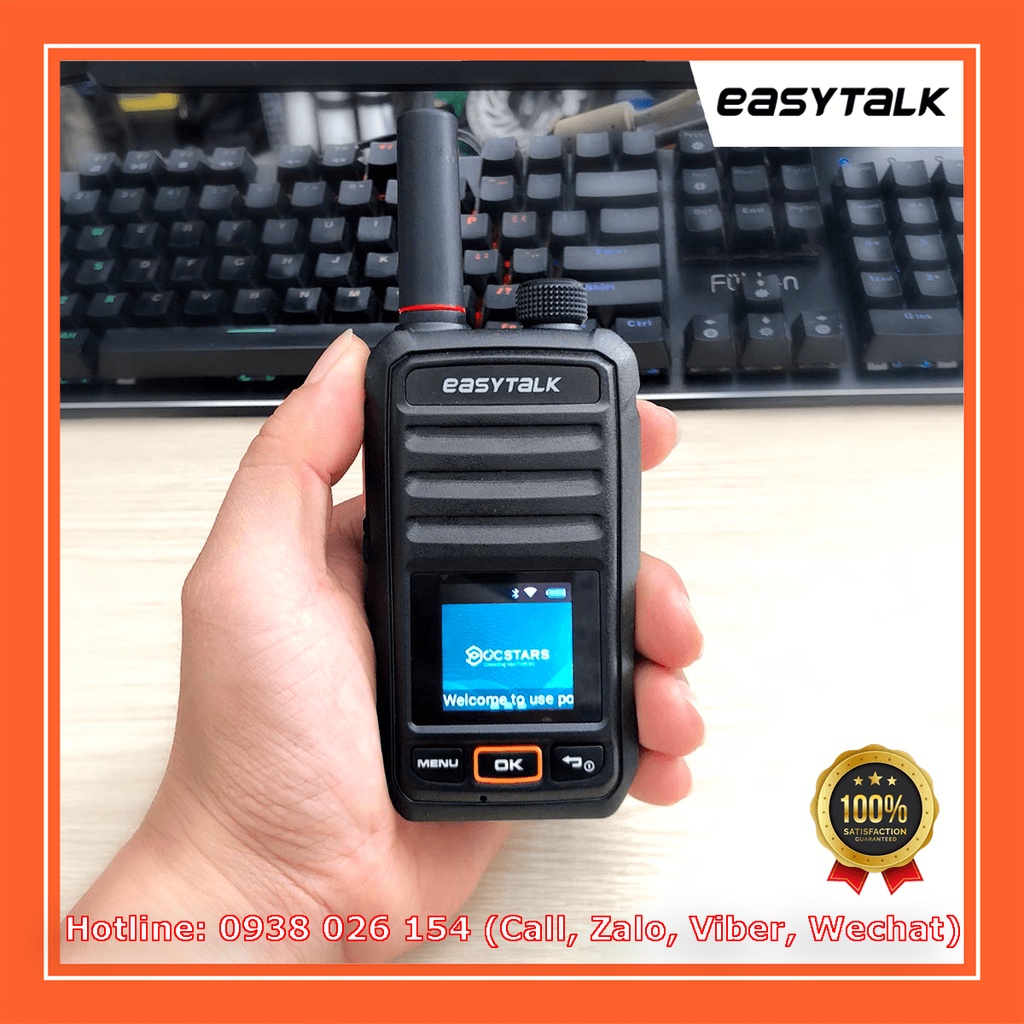 Bộ đàm 3G/4G LTE/WiFi Easytalk X62 | Bộ đàm dùng SIM không giới hạn khoảng cách liên lạc