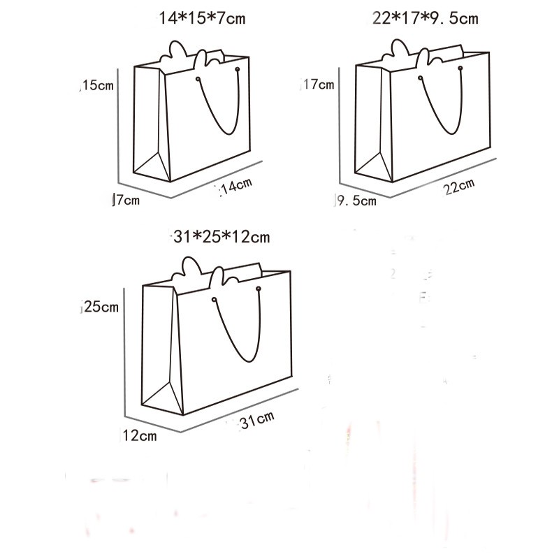 túi giấy đựng quà tặng dễ thương trắng hồng họa tiết thỏ cute tặng sinh nhật bạn gái, valentine, ngày lễ | BigBuy360 - bigbuy360.vn