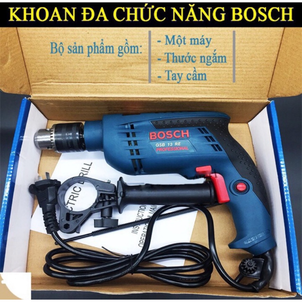 Máy Khoan Bosh 13RE,  Máy Khoan Tường Bê Tông, Khoan Sắt, Khoan Gỗ , Bắt Vít Đảo Chiều - Nhỏ Gọn, Công Suất Lớn