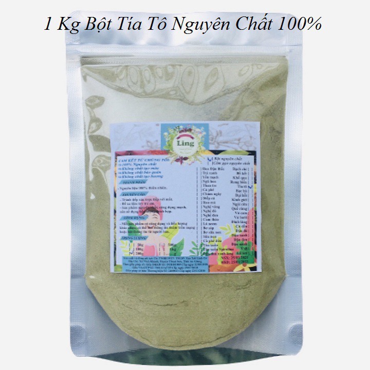 Bột Tía tô 1 Kg có giấy VSATTP và ĐKKD nguyên chất thiên nhiên 100% dùng để đắp mặt đa công dụng